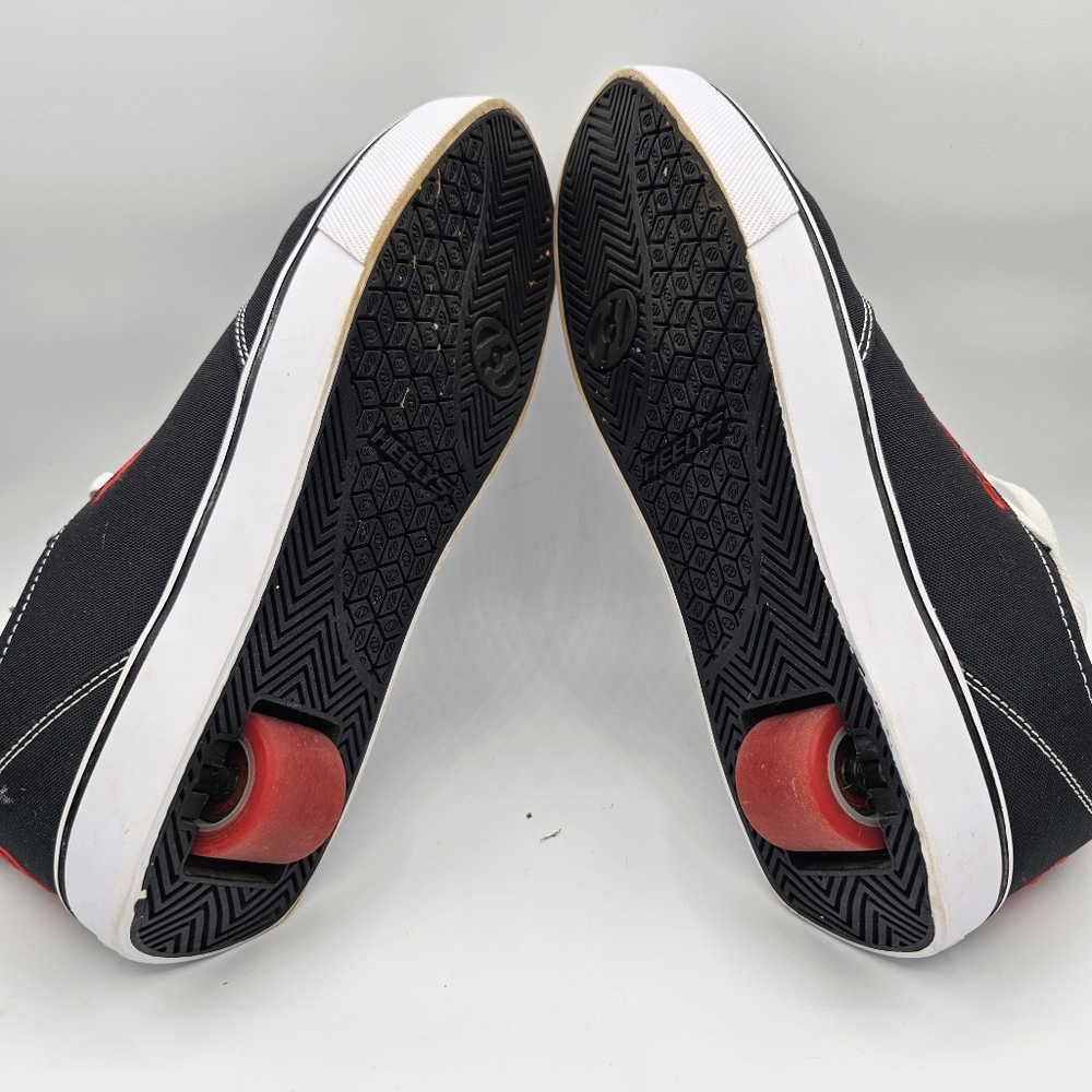 Heelys Mens Pro 20 Skate Roller shoes Sneakers Black Red Canvas Low Top Size 10 - Picture 6 of 9